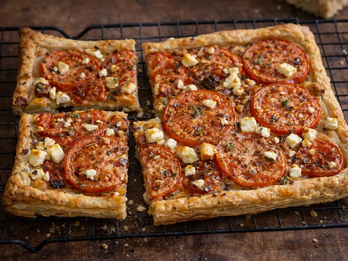 Tomato Feta Phyllo Tart